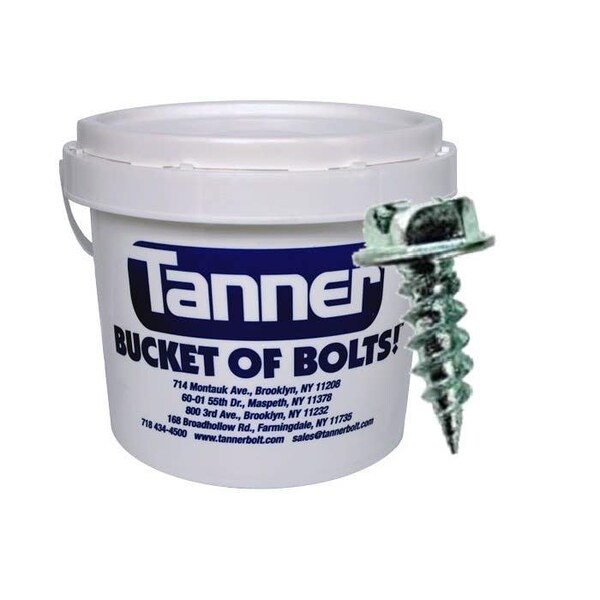 Tanner Sheet Metal Screw, 3/4 in, Zinc Plated Steel Flange Hex Head Combination Hex/Slotted Drive TB-582 - main